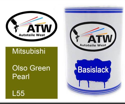 Mitsubishi, Olso Green Pearl, L55: 500ml Lackdose, von ATW Autoteile West.